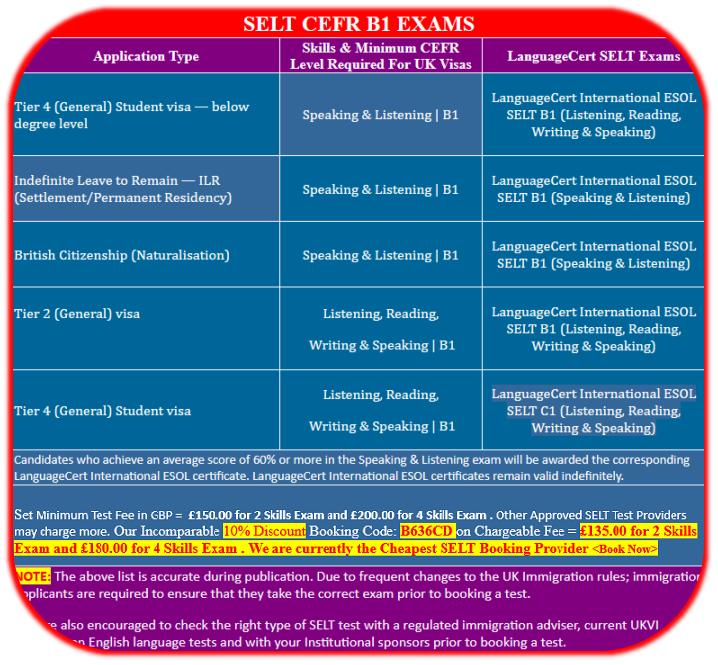 CEFR B1 English Test Booking
